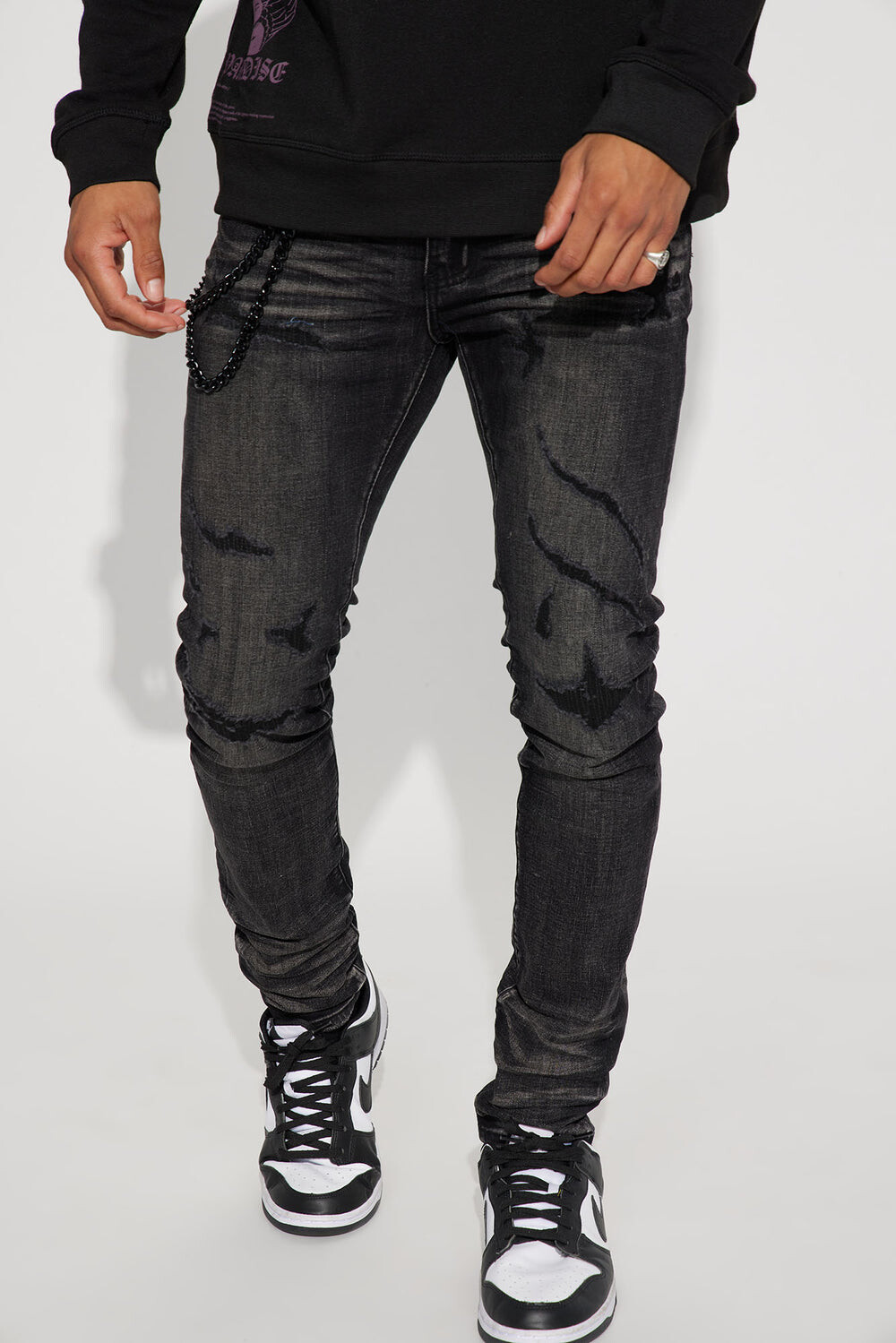 

Джинсы скинни Fashion Nova G16CHAOS, черный