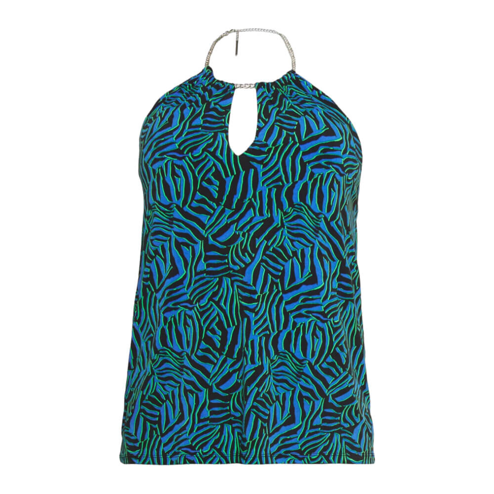 

Топ Michael Kors Zebra Chain Halter, синий