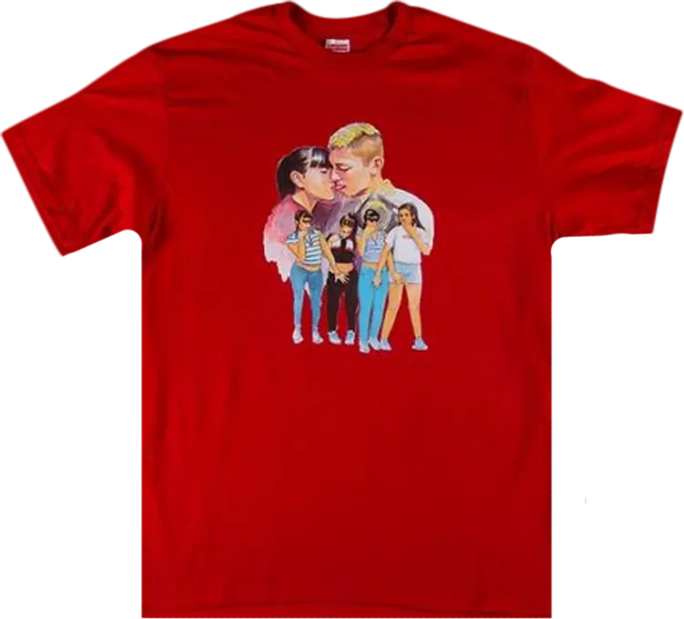 

Футболка Supreme Kiss T-Shirt 'Red', красный
