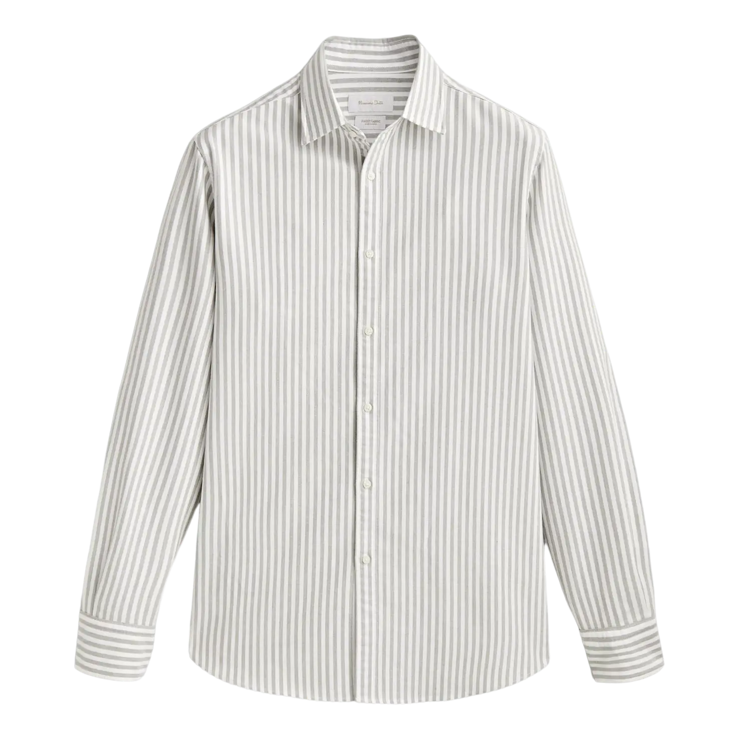 

Рубашка Massimo Dutti Slim Fit Melange Striped Oxford, зеленый