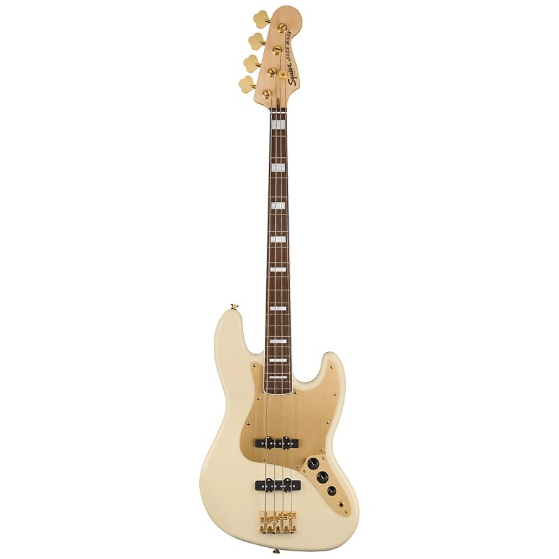 

Squier 40th Anniversary Jazz Bass, золотое издание, олимпийский белый