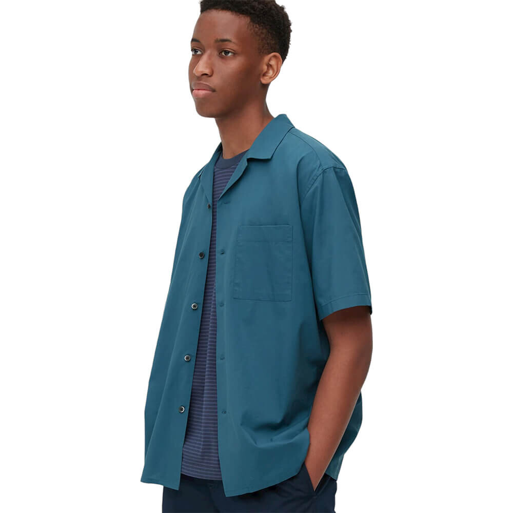 

Рубашка Uniqlo Short Sleeved, синий