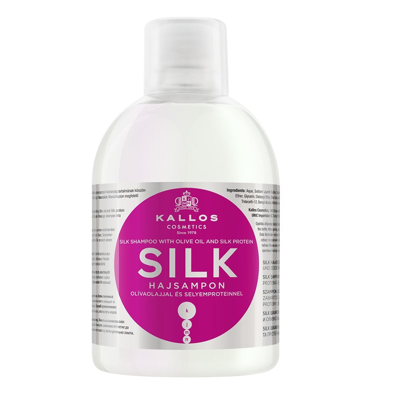 цена Kallos Шампунь для волос KJMN Silk Shampoo с оливковым маслом и протеинами шелка 1000мл