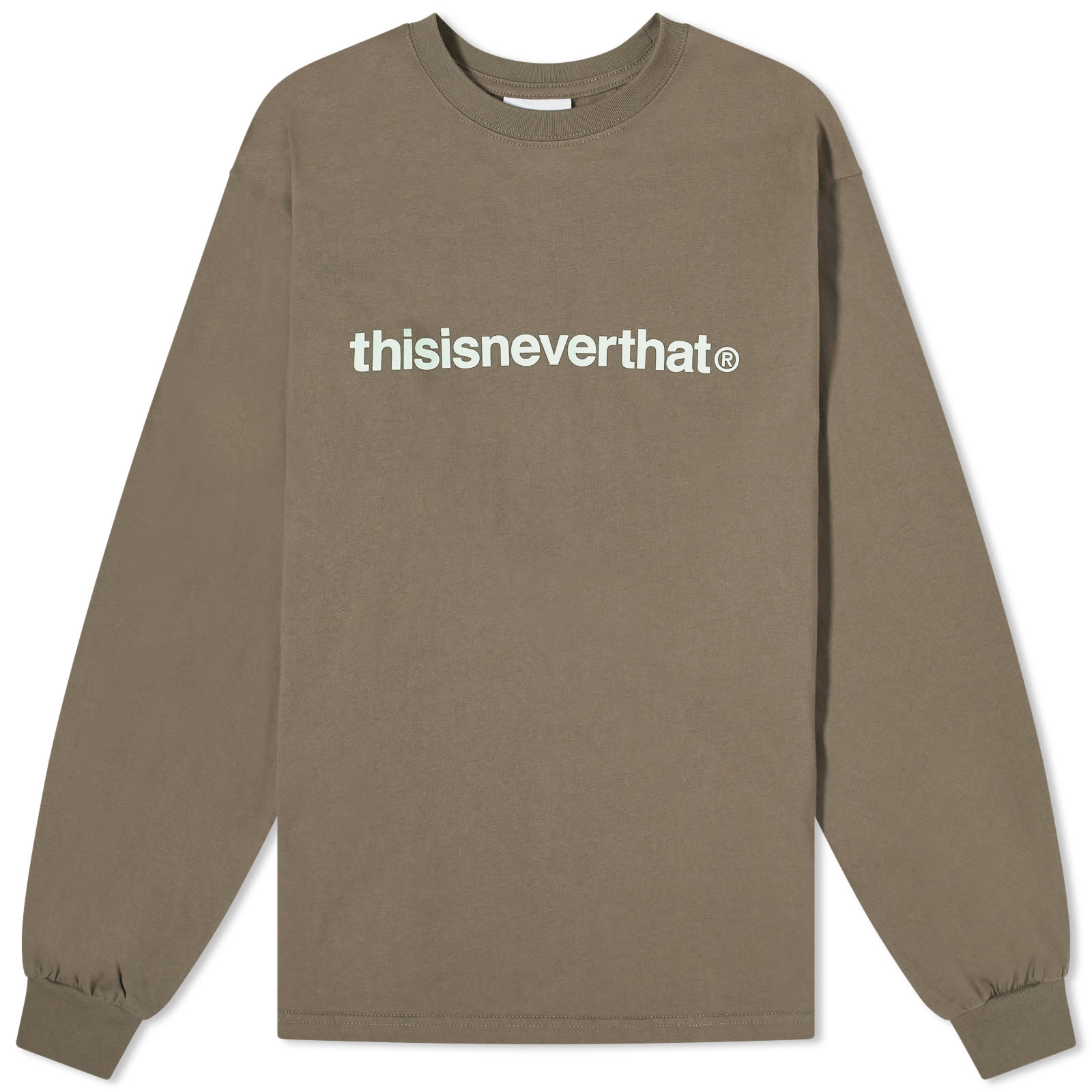 Лонгслив Thisisneverthat T-Logo, серо-коричневый thisisneverthat t logo hoodie
