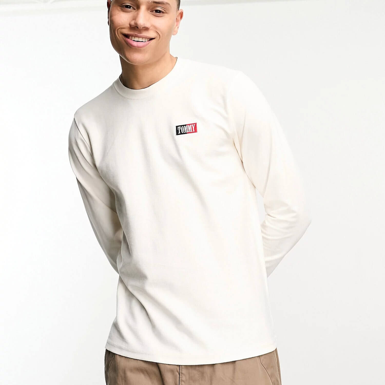 

Футболка с длинным рукавом Tommy Jeans Textured, белый