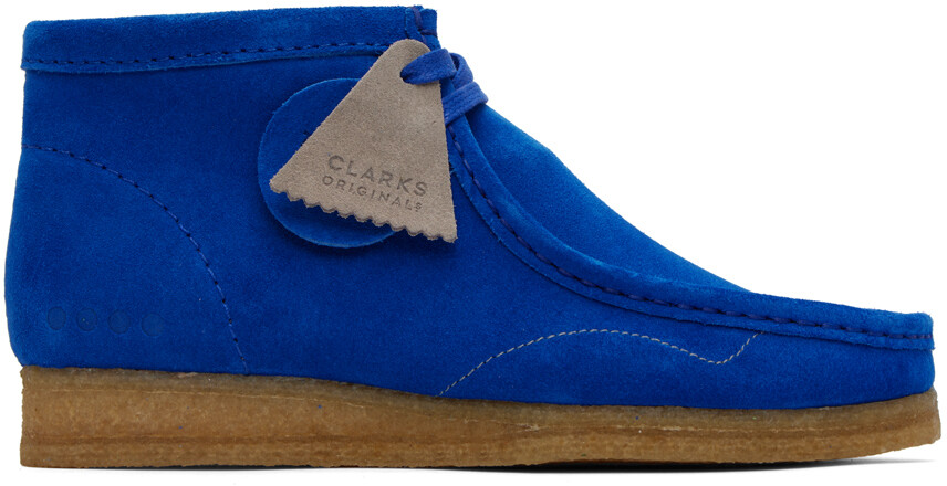 

Эксклюзивные синие дерби Wallabee SSENSE Clarks Originals