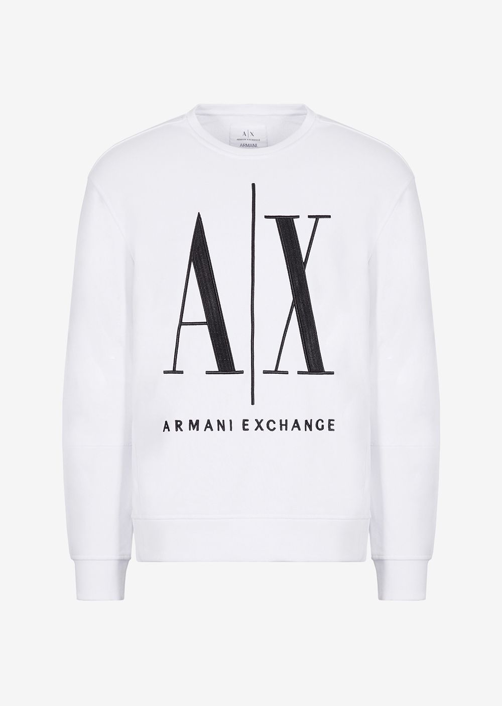 

Толстовка с круглым вырезом и логотипом Icon Armani Exchange, белый