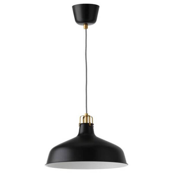 подвесной светильник ikea vaxjo бежевый Подвесной светильник Ikea Ranarp 38 см, черный