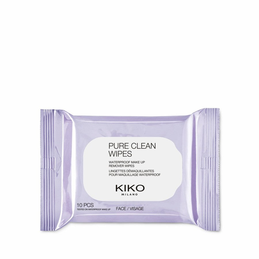 KIKO Milano Pure Clean Wipes Мини салфетки для снятия макияжа с лица, глаз и губ 10шт. салфетки для снятия макияжа с лица kiko milano pure clean 10 шт 1 упаковка