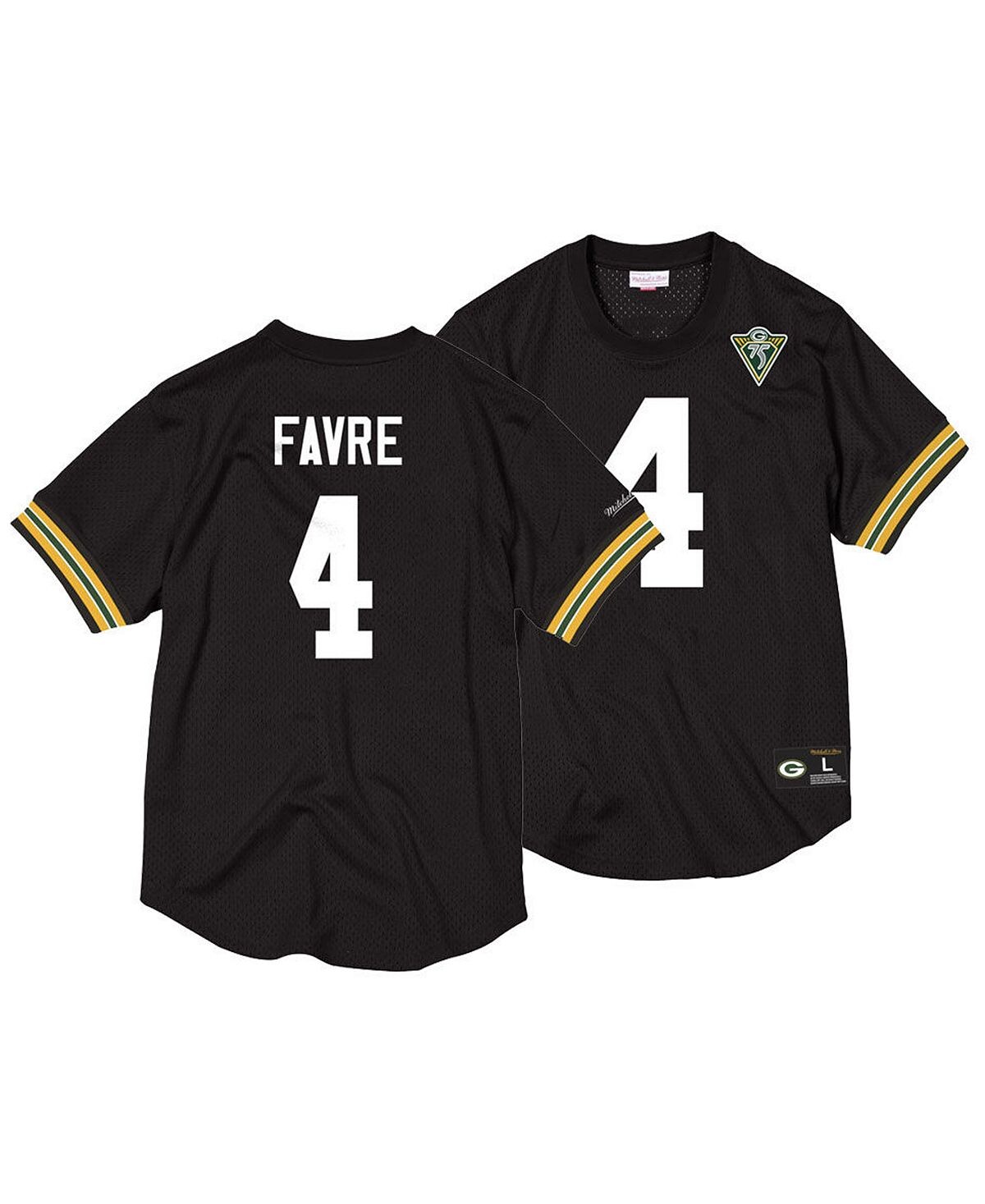 цена Мужской сетчатый топ с круглым вырезом brett favre green bay packers name & number Mitchell & Ness, мульти