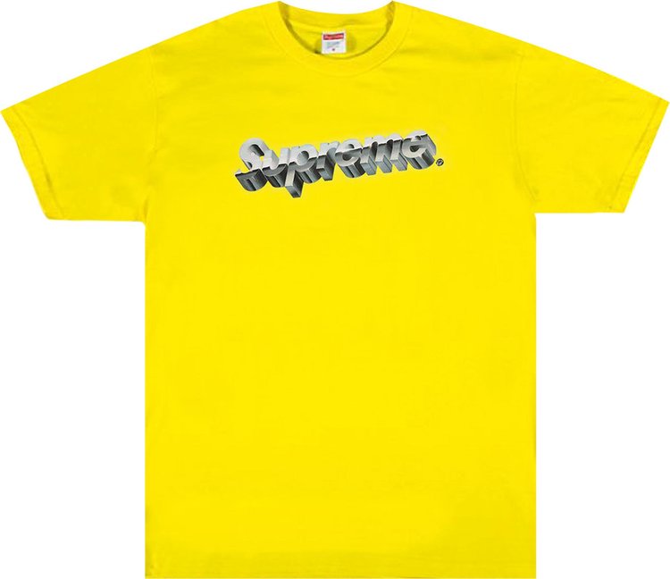 Футболка Supreme Chrome Logo Tee 'Yellow', желтый фото