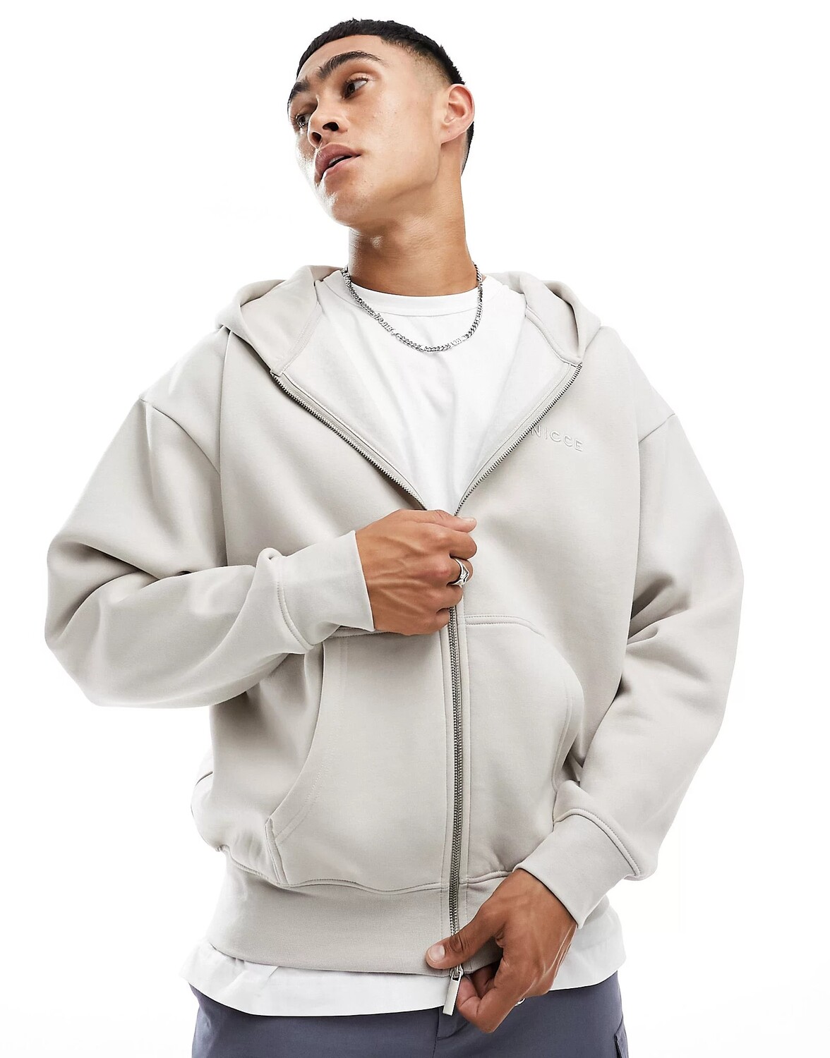 

Толстовка Nicce Mercury Oversized Quarter Zip, светло-бежевый