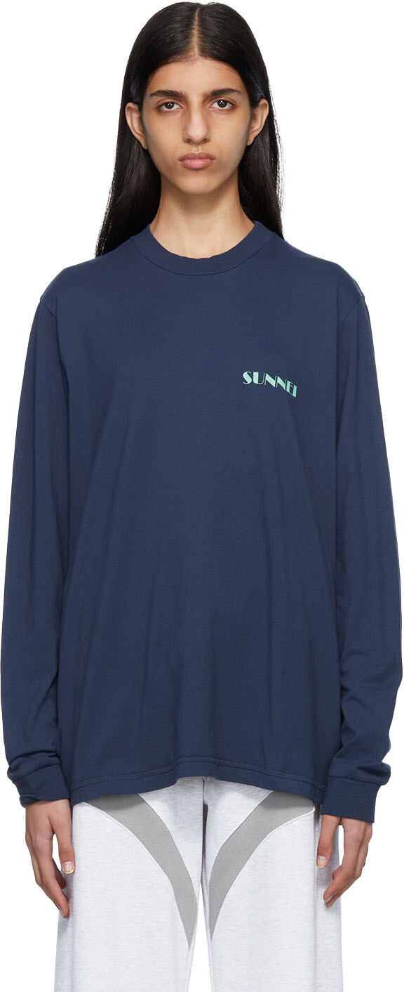 

Эксклюзивная синяя футболка SSENSE SUNNEI, Синий