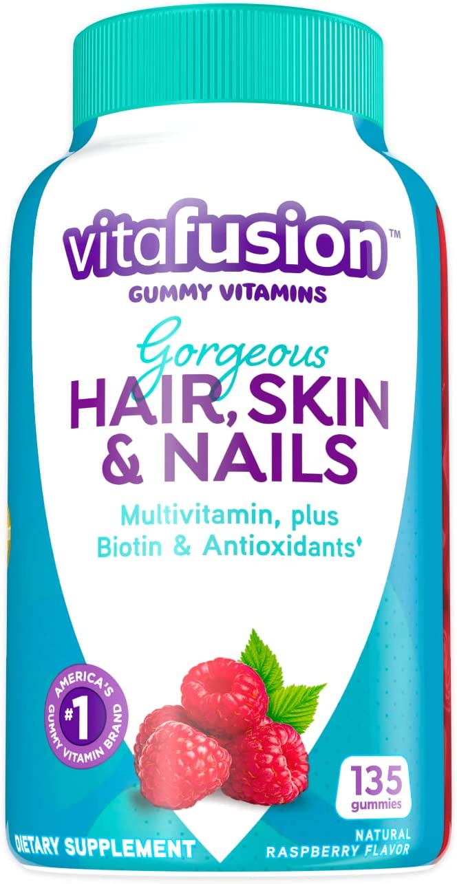 Мультивитамины Vitafusion для великолепных волос, кожи и ногтей, 135 жевательных таблеток neocell средство для красоты волос кожи и ногтей лимон 60 жевательных таблеток