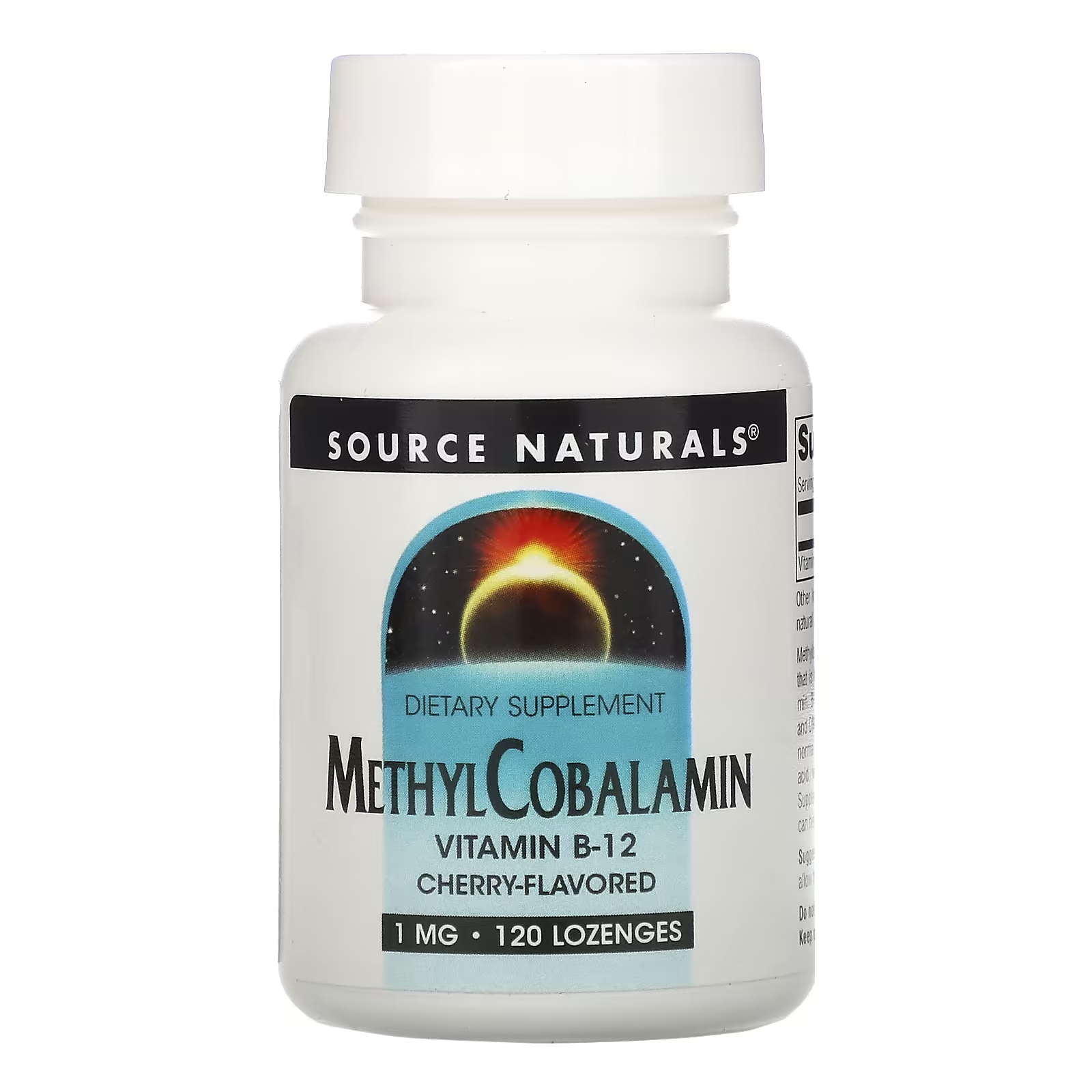 Source Naturals витамин B12 в виде метилкобаламина со вкусом вишни 1 мг, 120 леденцов source naturals метилкобаламин витамин b12 со вкусом вишни 5 мг 60 пастилок
