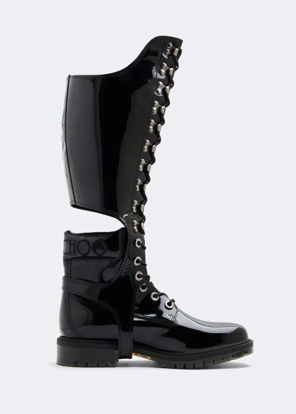 

Ботинки JIMMY CHOO x Timberland Harness patent leather boots, черный
