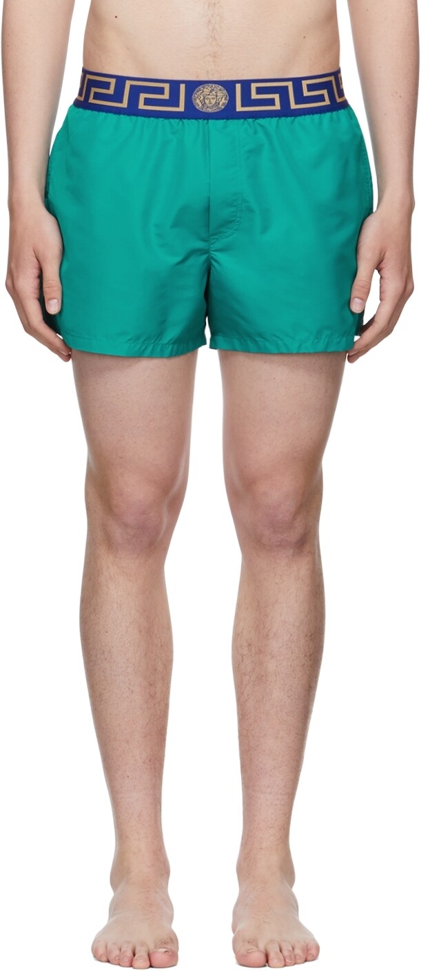 

Синие шорты для плавания из полиэстера Versace Underwear
