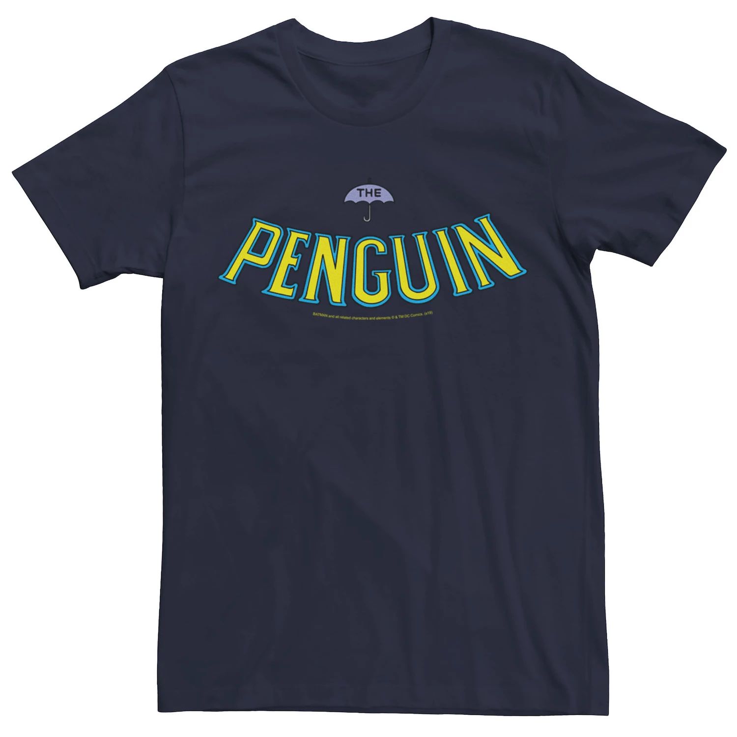 Мужская футболка с изогнутым логотипом Batman The Penguin DC Comics