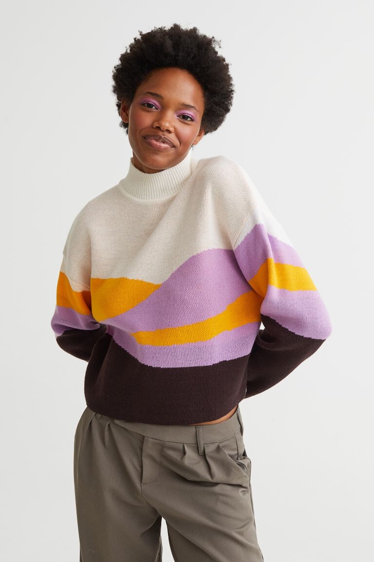 

Жаккардовый свитер H&M, белый/пейзаж