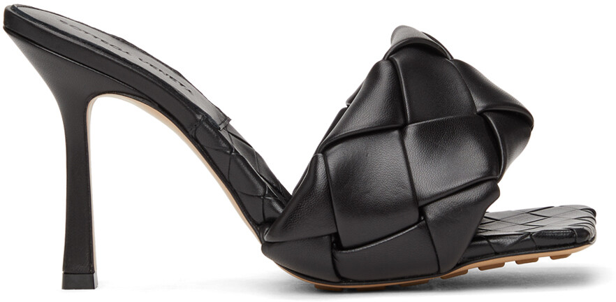 

Черные босоножки на каблуке Intrecciato Lido Bottega Veneta