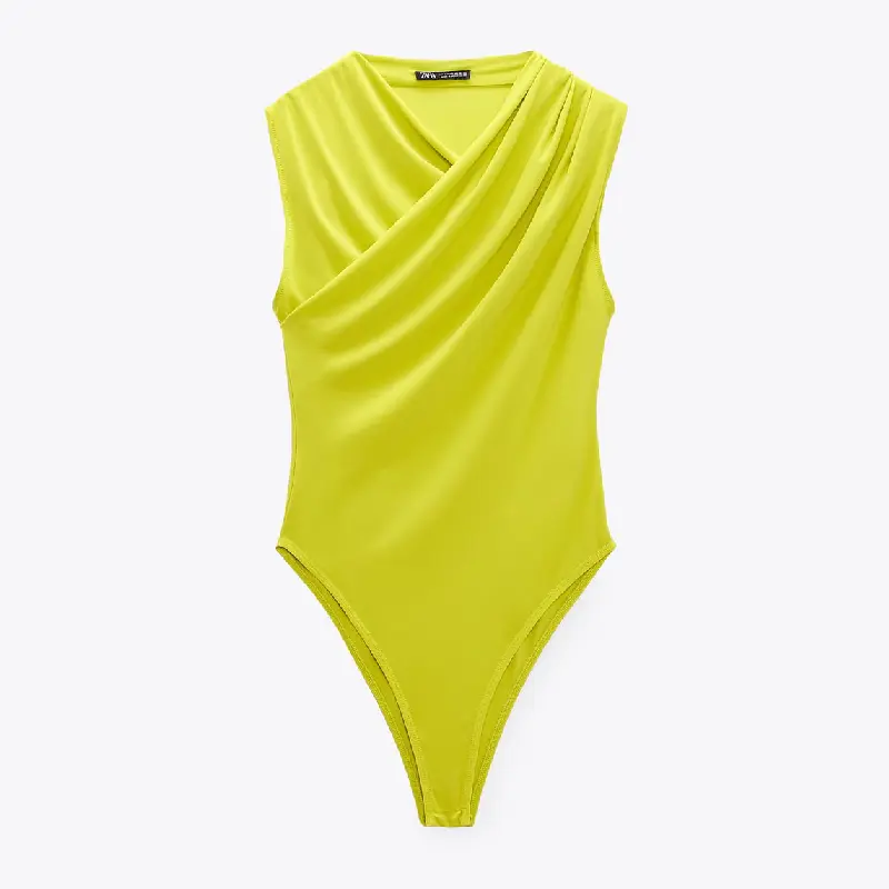 

Боди Zara Draped Neck, светло-зеленый