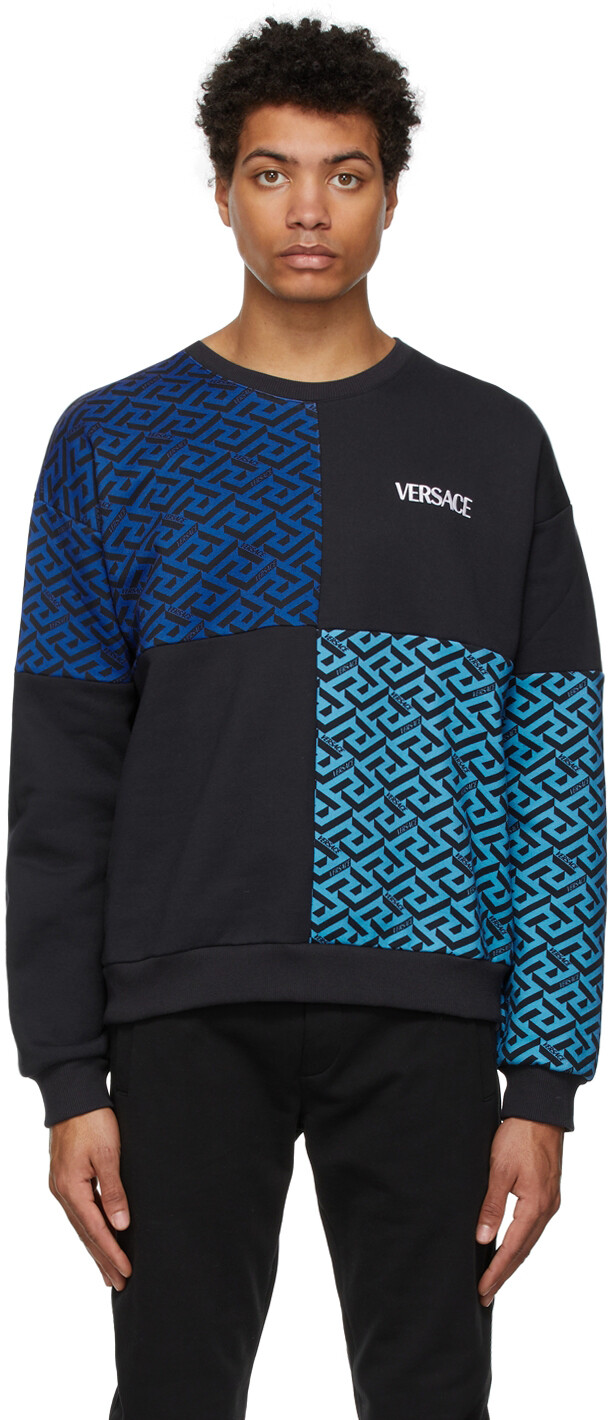 

Сине-черная толстовка La Greca Versace, Черный