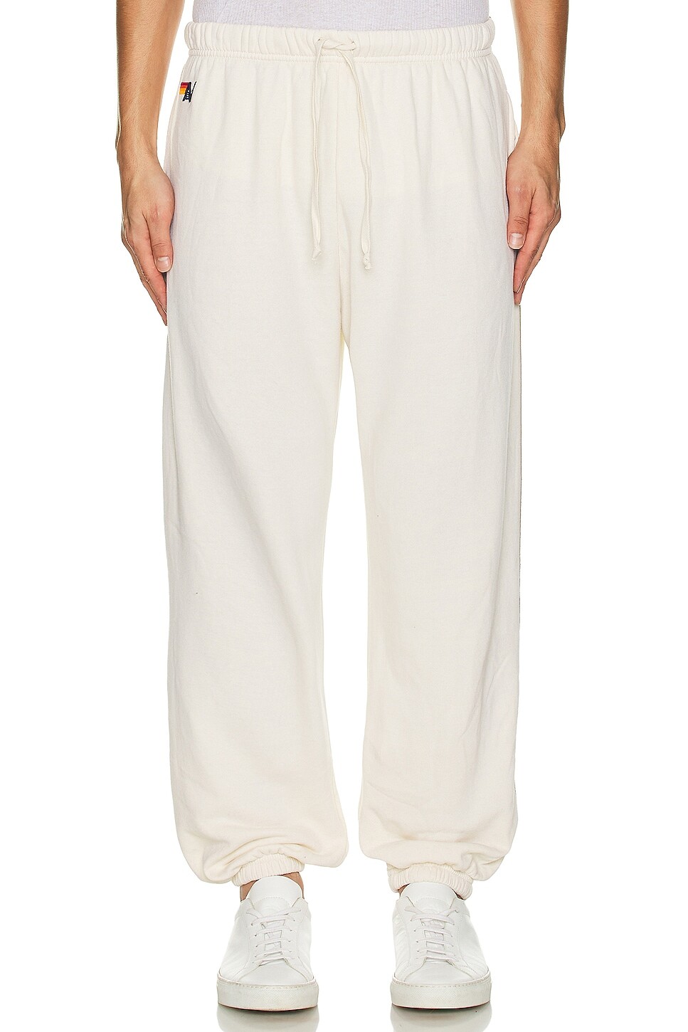 

Спортивные брюки Aviator Nation 5 Stripe, цвет Vintage White & Grey
