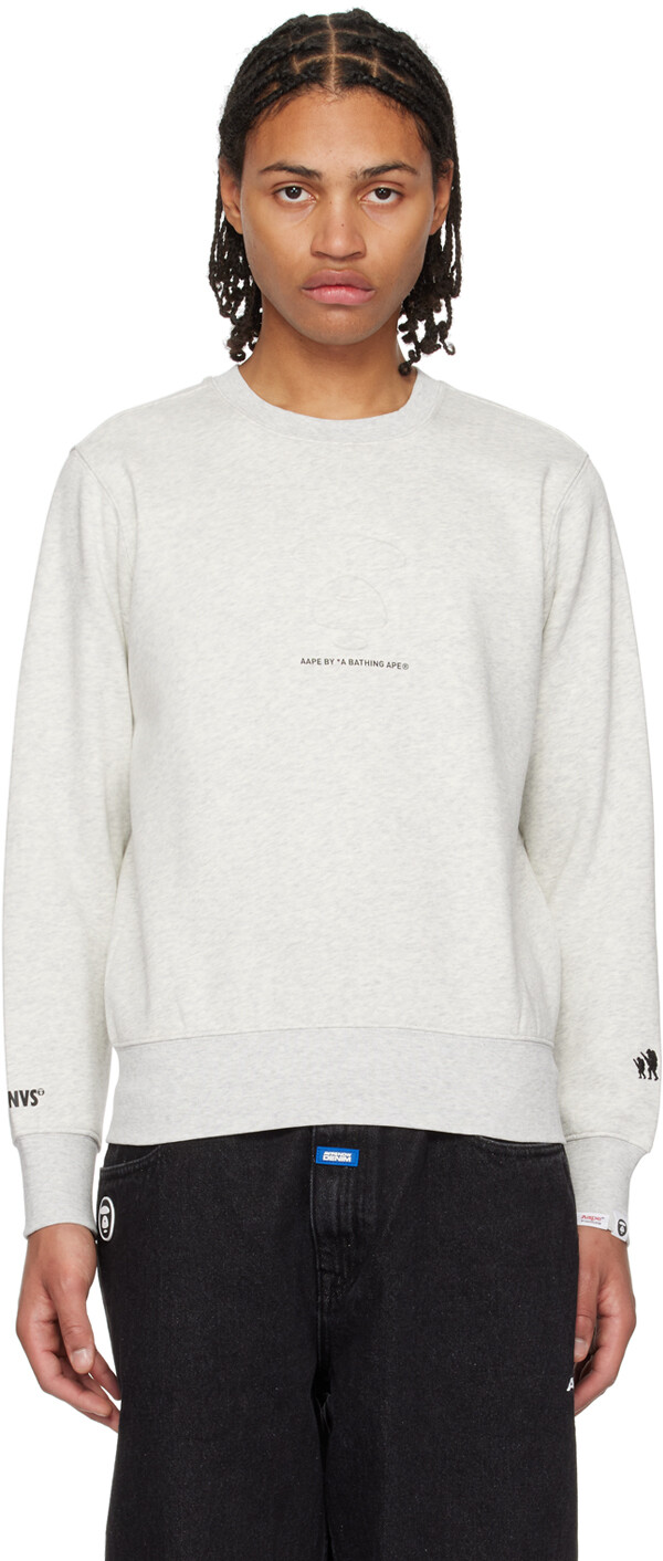

Серая толстовка с тиснением AAPE by A Bathing Ape