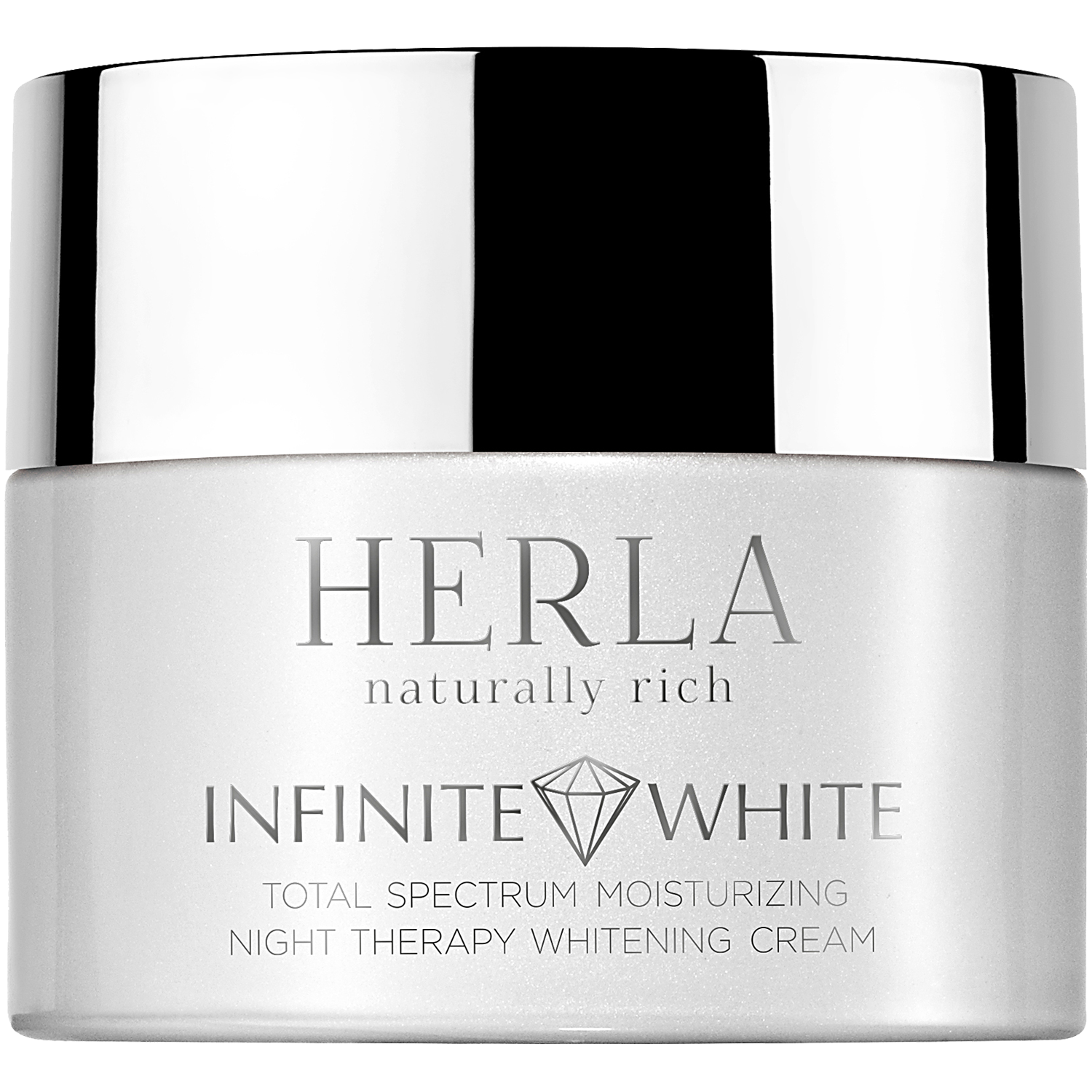 Herla Infinite White Увлажняющий отбеливающий крем для лица на ночь, 50 мл