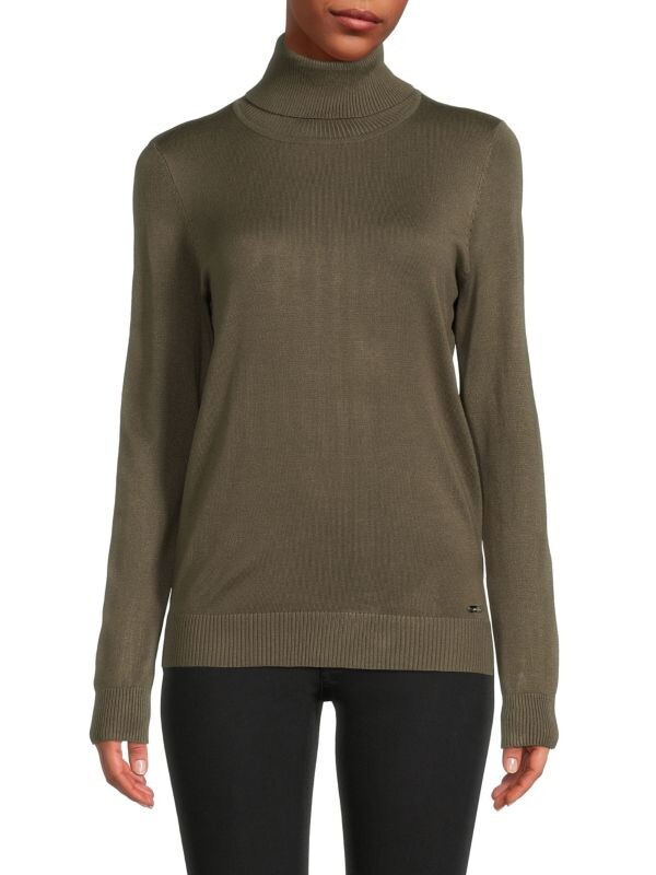 

Однотонный свитер с высоким воротником Calvin Klein Caper