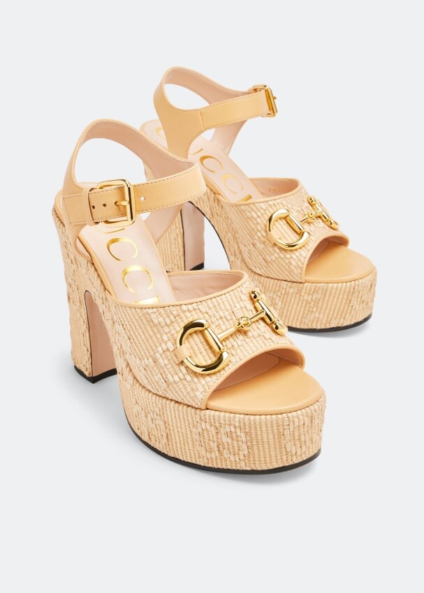 Gucci horsebit cheap platform sandals