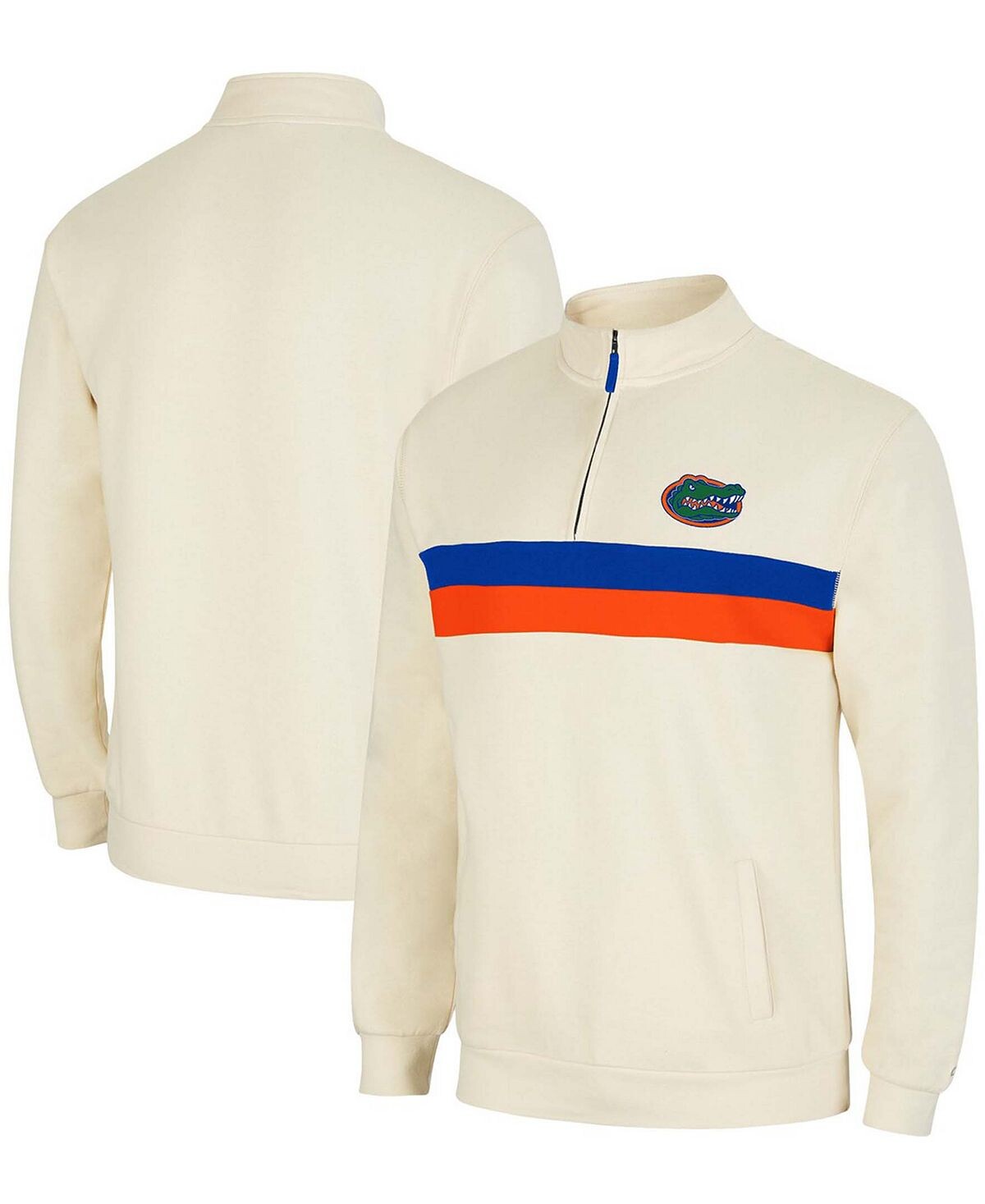 

Мужская кремовая куртка florida gators activity с молнией на четверть Colosseum, кремовый