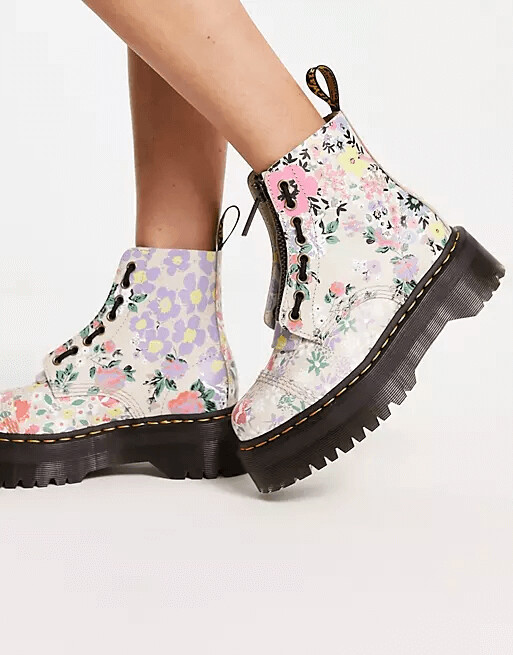 

Ботинки на плоской подошве Dr Martens Floral Sinclair, мультиколор