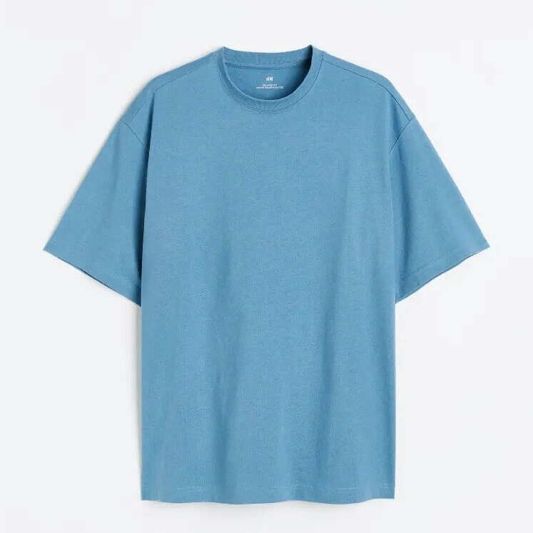 

Футболка H&M Regular Fit, голубой, Синий