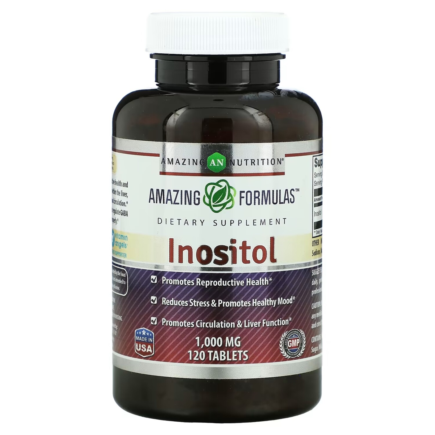 

Amazing Nutrition Инозитол 1000 мг, 120 таблеток