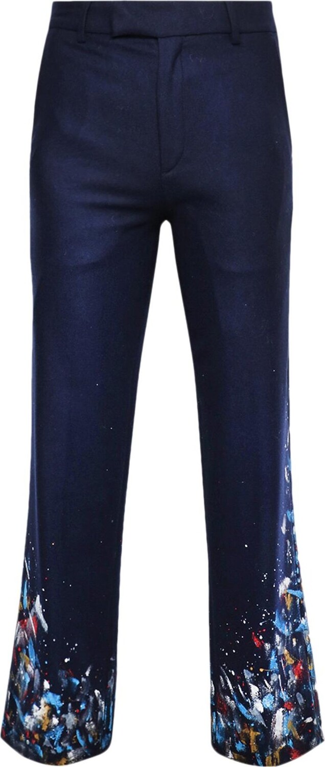 

Брюки Amiri Wool Paint Splatter Pants 'Navy', синий