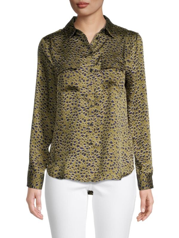 

Рубашка на пуговицах Saks Fifth Avenue Olive navy