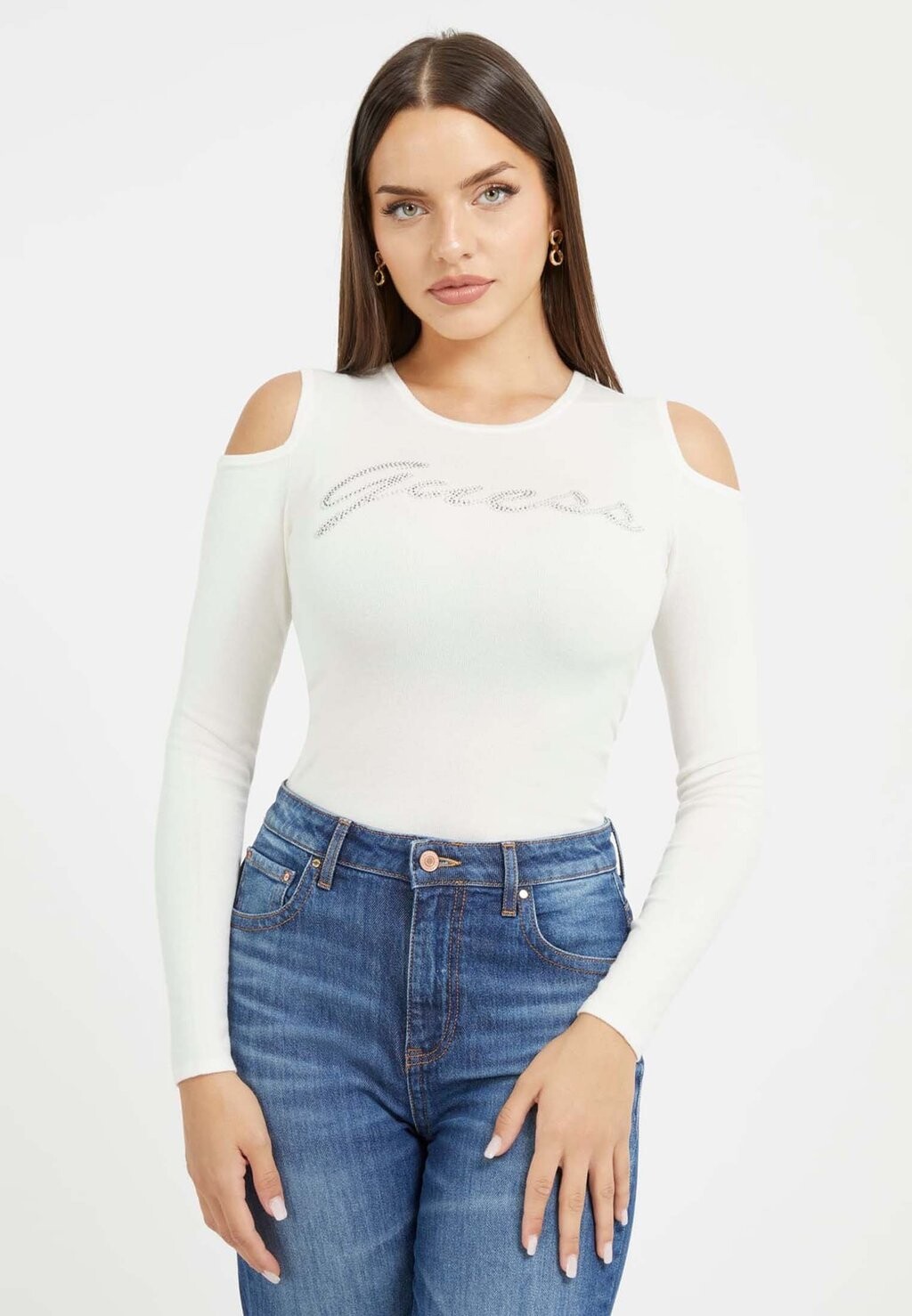 

Свитшот Guess ЛОГОТИП, цвет weiß