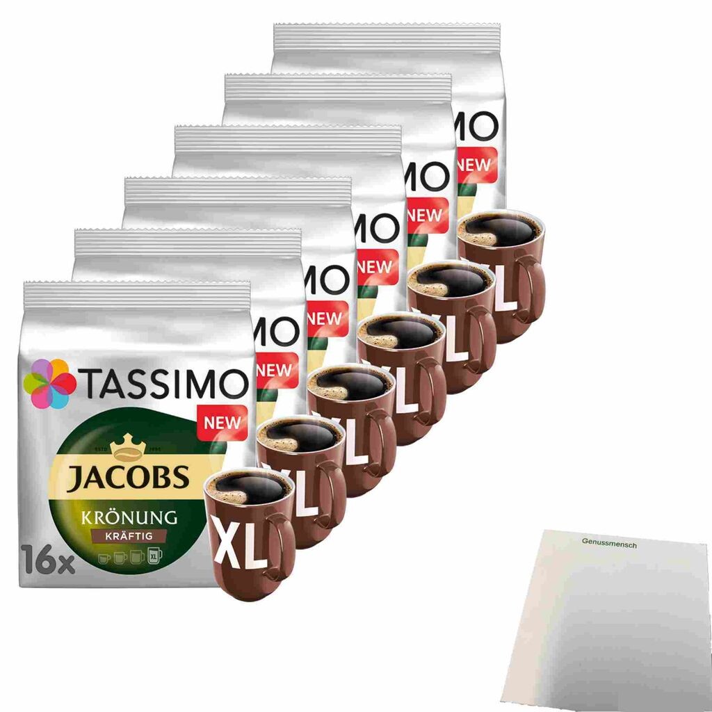 

Tassimo Jacobs Krönung XL Strong Упаковка из 6 шт. (упаковка 6x144 г) + блок Usy