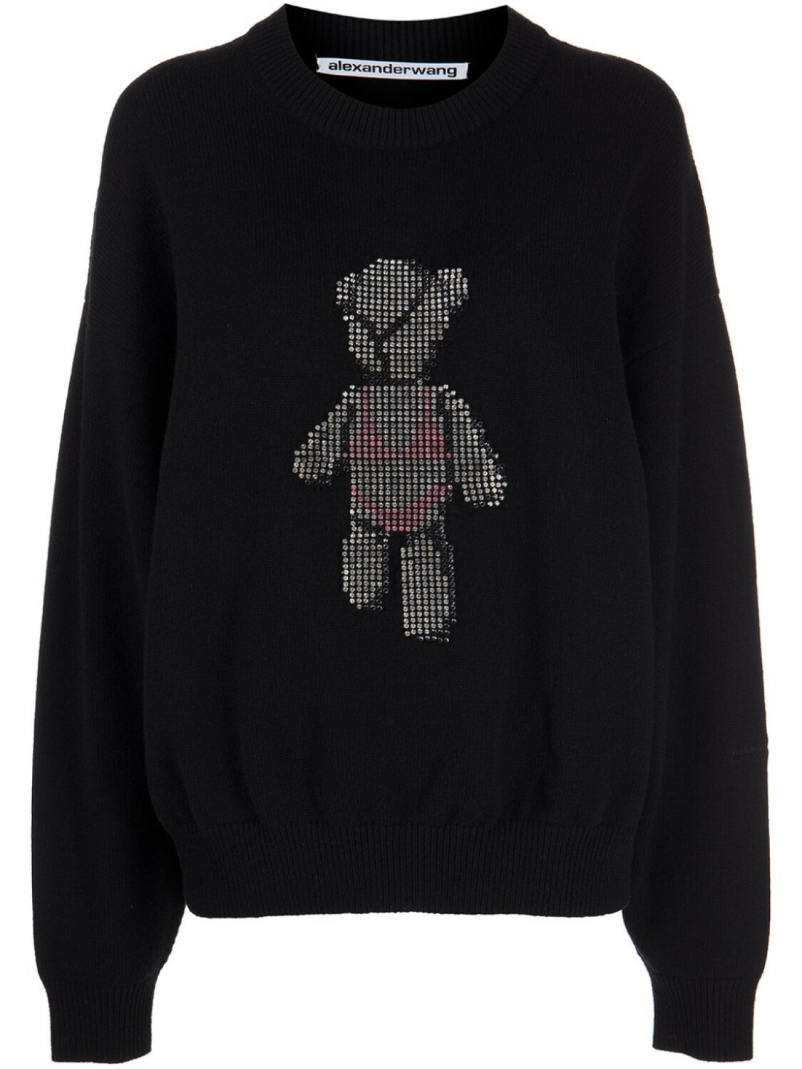 

Alexander Wang шерстяной джемпер Beiress с кристаллами, черный