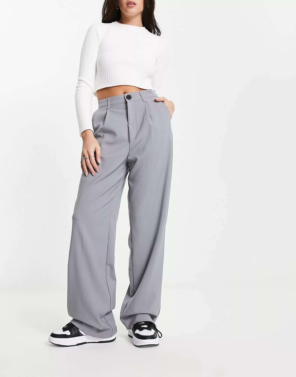 

Серые брюки с напуском для папы Pull&Bear, Серый