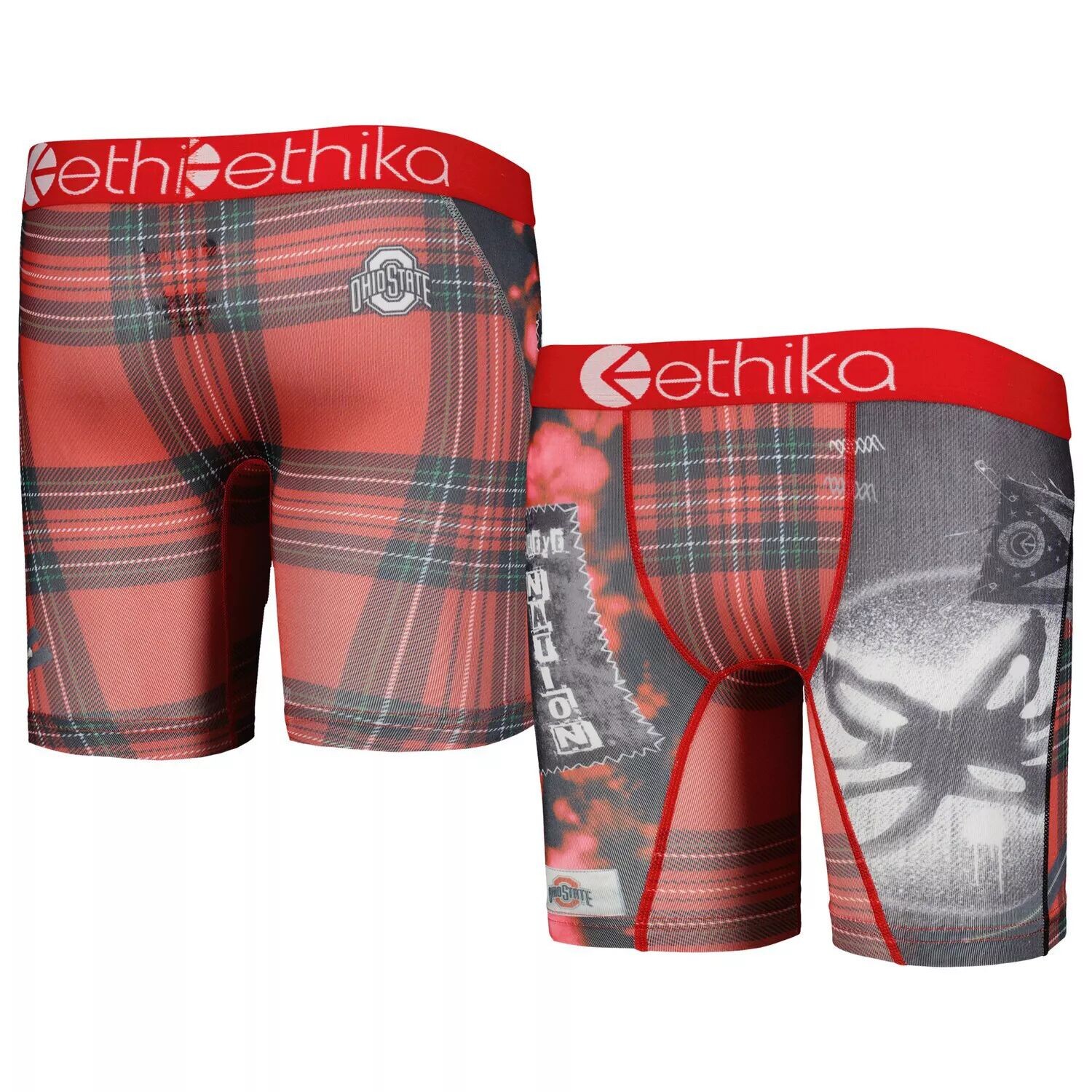 

Молодежные боксеры в клетку Ethika Scarlet Ohio State Buckeyes Make Noise Unbranded