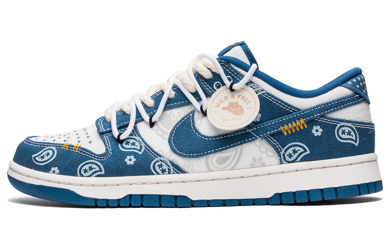 

Кроссовки Nike Dunk Skateboarding Shoes Men Low-top Blue, синий