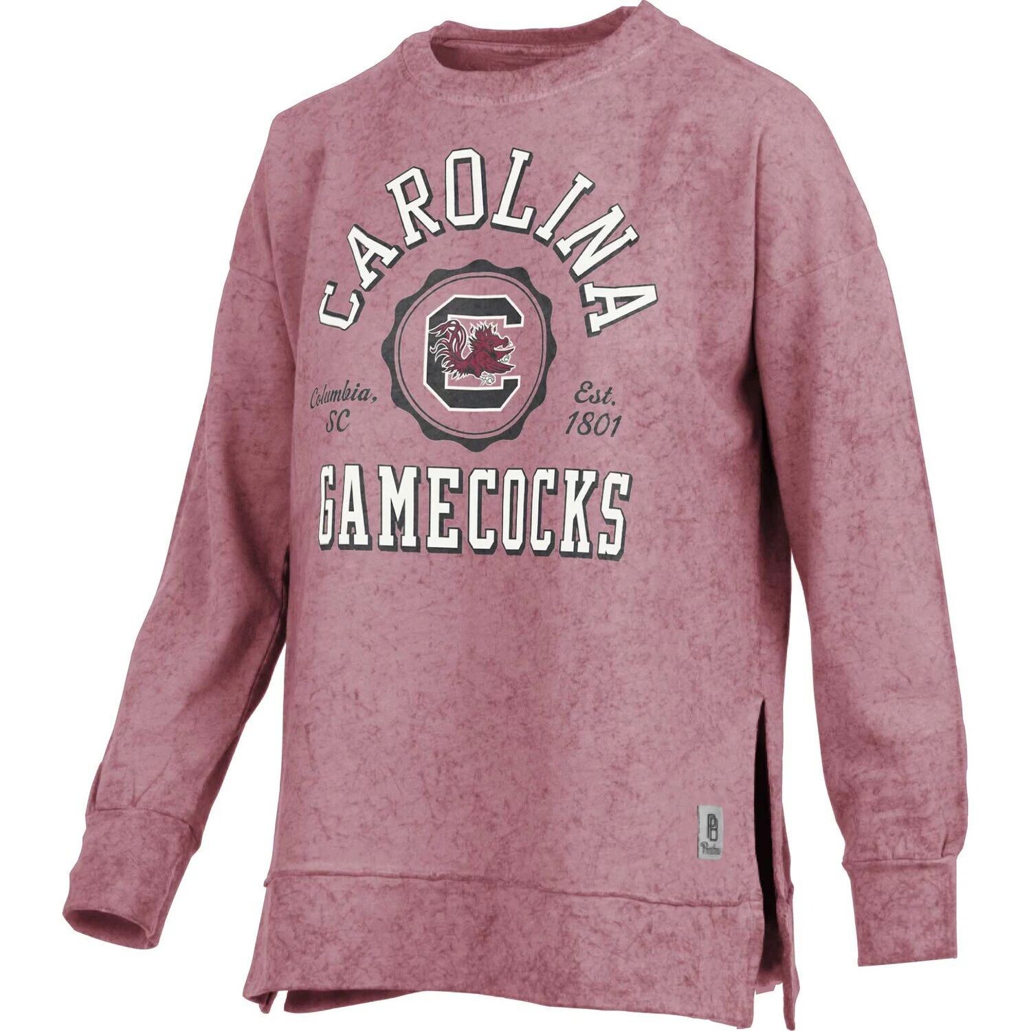 

Женский пуловер Pressbox Garnet South Carolina Gamecocks, свитшот с вымытым солнцем епископом