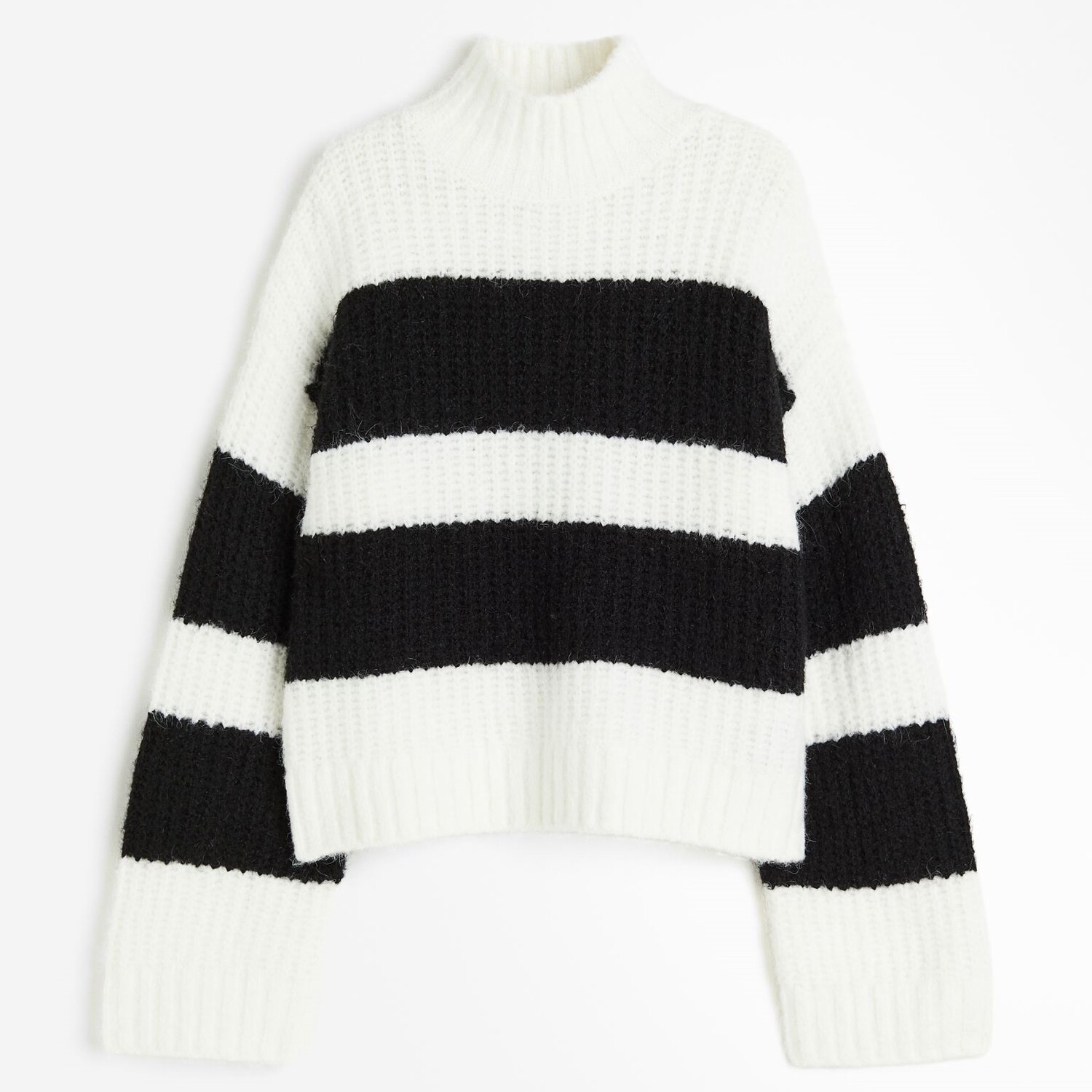 

Свитер H&M Striped, черный/белый