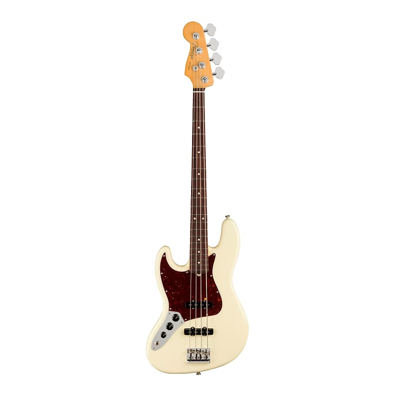 цена Fender American Professional II 4-String Jazz Bass (левая рука, гриф из палисандра, олимпийский белый) Fender American Professional II 4-String Jazz Bass (Left-Hand, Olympic White)