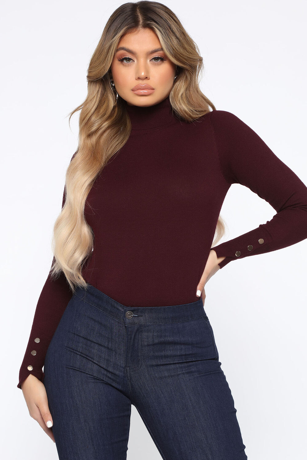 

Свитер Fashion Nova W9034, вино, Коричневый