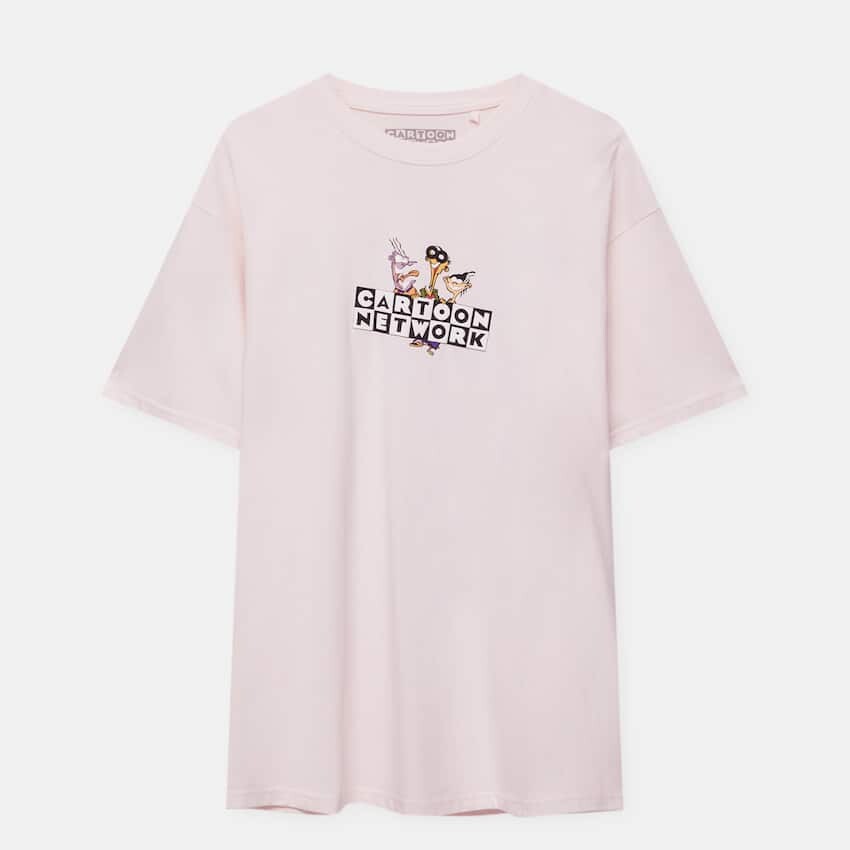 

Футболка Pull&Bear Cartoon Network, розовый