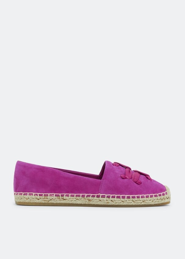 

Эспадрильи TORY BURCH Woven double T A-line espadrilles, розовый