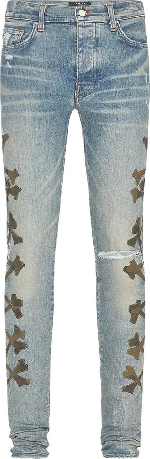 

Джинсы Amiri Camo Bones Jean 'Clay Indigo', коричневый